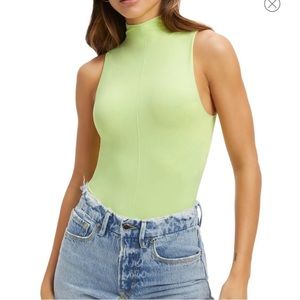 Good American so soft sleeveless bodysuit 1/2 key lime